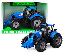 Carica l'immagine nel visualizzatore di Gallery, Trattore agricolo motorizzato con attrito 22cm x 12cm ToylandⓇ Cofano Blu