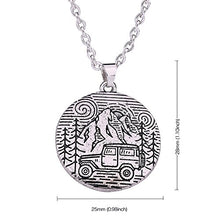 Carica l'immagine nel visualizzatore di Gallery, LIKGREAT Argento Antico Campeggio Pin Albero e Jeep Naturale Ciondolo Collana - Ilgrandebazar
