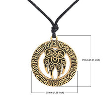 Carica l'immagine nel visualizzatore di Gallery, My Shape Nordic Runes amuleto Collana Orso Zampa Artiglio Ciondolo Gold - Ilgrandebazar