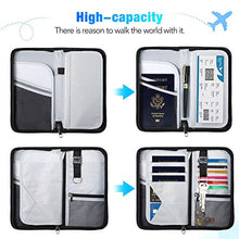 Carica l'immagine nel visualizzatore di Gallery, Vemingo Portafoglio da Viaggio Porta Passaporto Familiare Documenti Blu