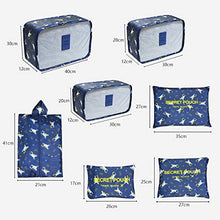 Carica l'immagine nel visualizzatore di Gallery, Cooja Organizer Valigie Borsa Packing Cube, Set di 7 Blu Scuro 7