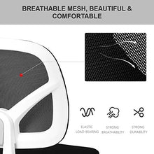 Carica l&#39;immagine nel visualizzatore di Gallery, Hbada Sedia da Ufficio Girevole scrivania Schienale Bianca