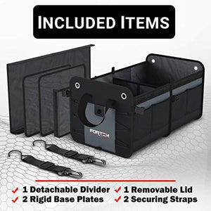 FORTEM Organizer Bagagliaio Auto, Borsa Cofano 2 SCOMPARTI, GRIGIO - Ilgrandebazar