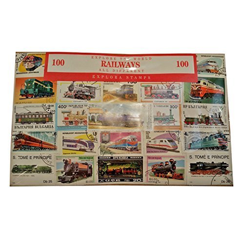 Worldwide Railway Transport Trains Locomotive Stamp Collection – 100...