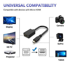 Carica l'immagine nel visualizzatore di Gallery, Cavo Micro HDMI a HDMI,GANA Adattatore Maschio a a - Ilgrandebazar