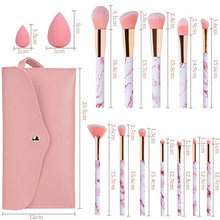 Carica l&#39;immagine nel visualizzatore di Gallery, Pennelli Make Up Start Makers Professional 12Pcs Set di pennelli per trucco...