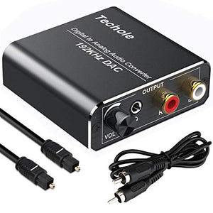 Techole  AMANKA  Adattatore Ottico Jack, 192Khz Controllo Volume Convertitore Audio...