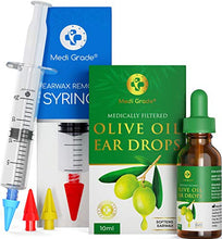 Carica l&#39;immagine nel visualizzatore di Gallery, Medi Grade Kit Siringa per Pulizia Orecchie con Olio d’Oliva in Gocce –... - Ilgrandebazar