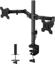 Carica l&#39;immagine nel visualizzatore di Gallery, BONTEC Supporto Doppio Monitor per Schermo LED LCD da 13 a 27 Pollici, Ergonomica Inclinazione e Rotazione Braccio Monitor Scrivania con Morsetto, Dimensioni VESA: 75x75-100x100 mm