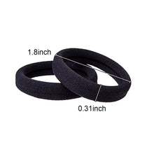 Carica l&#39;immagine nel visualizzatore di Gallery, 30 Pezzi Grande Nero Elasticizzato Elastico Elastici per Capelli di one - Ilgrandebazar