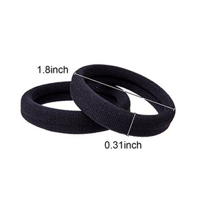 30 Pezzi Grande Nero Elasticizzato Elastico Elastici per Capelli di one - Ilgrandebazar