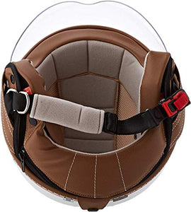 CGM 109V Santa Monica Casco demi jet, Bianco, M M (57cm), Bianco bordeaux