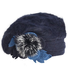 Carica l&#39;immagine nel visualizzatore di Gallery, VECRY Donna Lana Berretto Angola Beanie Skull Cappelli Baschi e Marina