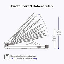 Carica l'immagine nel visualizzatore di Gallery, GoZheec Tronsmart Supporto PC Portatile per Laptop bianca