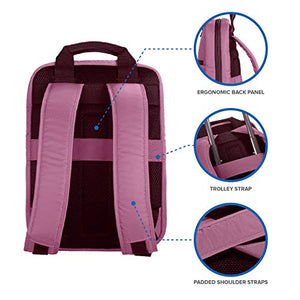 Tucano-Zaino Colorato Porta Pc per Computer da 13, 14 Pollici. Tasche Rosa