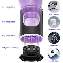 Carica l'immagine nel visualizzatore di Gallery, Lampada Antizanzare Elettrica, USB Lampada Antizanzare, Elettrico Trappola Lampade Repellente Zanzare Anti Insetti per Casa,Adatto a Soggiorno, Camera da Letto, Cucina, Balcone(Nero)