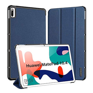DUX DUCIS Custodia Cover per Huawei MatePad 10.4 2020, Pelle con Funzione Blu
