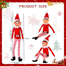 Carica l&#39;immagine nel visualizzatore di Gallery, NCKIHRKK Elfo di Natale, 3 Pezzi Elfi Dagli Occhi Blu Elfo Natale Pupazzo, 35 cm Corpo Morbido e Viso in Vinile Elfo Dispettoso di Natale, con Cappello, Peluche Elfo Rosso