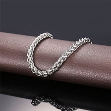 Carica l&#39;immagine nel visualizzatore di Gallery, U7 Collana Uomo a Catena Grano Sottile Robusta Grande Grossa, Argento(6mm) - Ilgrandebazar