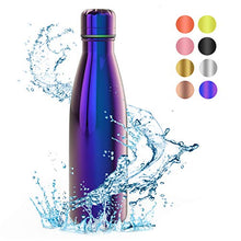 Carica l&#39;immagine nel visualizzatore di Gallery, Festnight Borraccia Portatile in Acciaio Inox Termica Bottiglia Purple