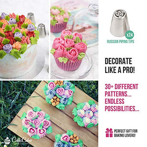 CukkiCakes Beccucci Russi | Set Decorazione per Fiori di Medio 55 Pezzi - Ilgrandebazar