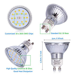 Bojim 6x Faretti LED da incasso per cartongesso GU10 Luce 6w Bianca Calda - Ilgrandebazar