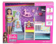Carica l&#39;immagine nel visualizzatore di Gallery, Barbie Playset Skipper Nurserie, Bambola con Bambolotti, Lettino, Fasciatoio... - Ilgrandebazar