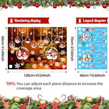 Carica l'immagine nel visualizzatore di Gallery, Vetrofanie Natalizie per Finestre, Adesivi Finestra Natalizi Riutilizzabili Pupazzo di Neve Fiocco di Neve Babbo Natale Sticker Grandi, Decorazioni PVC Wallpaper Murali per Vetrine Negozio Vetro Porte