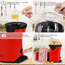 Carica l&#39;immagine nel visualizzatore di Gallery, SIMBR Macchina per Popcorn, ad Aria Calda Popocorn Compatta...