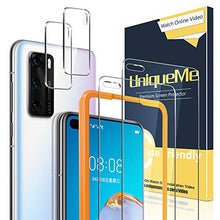 Carica l'immagine nel visualizzatore di Gallery, UniqueMe [2+2 Pezzi] Vetro Temperato per Huawei P40 +Pellicola Fotocamera...