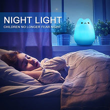 Carica l'immagine nel visualizzatore di Gallery, Luce Notturna LED , Omitium lampada per i bambini gatto di ricarica...