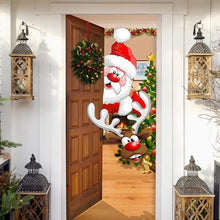 Carica l'immagine nel visualizzatore di Gallery, Hyakoz Decorazioni Natalizie per Porta, Babbo Natale Renne Sfondo Porta Copriporta Natalizio Appendere Striscione Natale Decorazioni per Porte, Pareti, Finestra, Festa di Natale 90 X 200cm