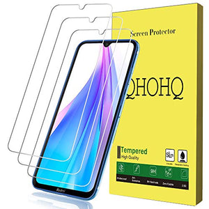 QHOHQ Vetro Temperato per Xiaomi Redmi Note 8T, [3 Pezzi] [Garanzia a 3 Pezzi