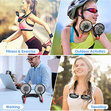Carica l&#39;immagine nel visualizzatore di Gallery, Ventilatore Portatile Personale,Ventilatore Indossabile da Nero