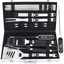 Carica l&#39;immagine nel visualizzatore di Gallery, Romanticist 20pc Utensili Barbecue in Acciaio Inossidabile per Uomo 20PCS