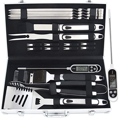 Romanticist 20pc Utensili Barbecue in Acciaio Inossidabile per Uomo 20PCS