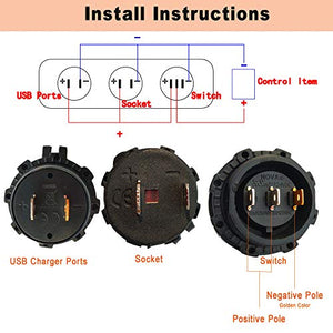 QC3.0 Presa USB per Auto Doppio Accendisigari Caricabatteria per...