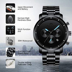 Orologio Uomo Orologi da Polso Militare Cronografo Grandi Sportivo Model 1 - Ilgrandebazar