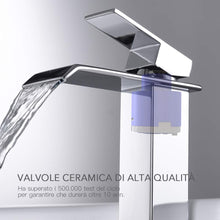 Carica l&#39;immagine nel visualizzatore di Gallery, ZREE Rubinetto Bagno lavabo Cascata, Miscelatore Lavabo Normale, Wf01