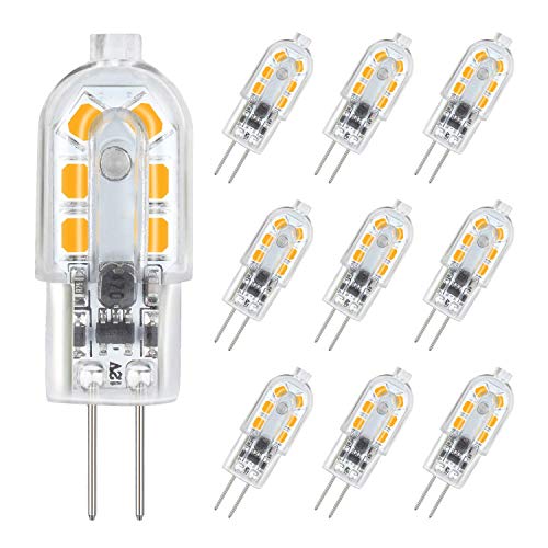 DiCUNO lampadina 10-Pack G4 1.5W LED, 180LM, AC/DC 12V lampadine Bianco Caldo - Ilgrandebazar