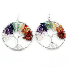 Carica l&#39;immagine nel visualizzatore di Gallery, JOVIVI Ciondolo con gemme chakra a forma di albero della vita, 7 Stein - Ilgrandebazar
