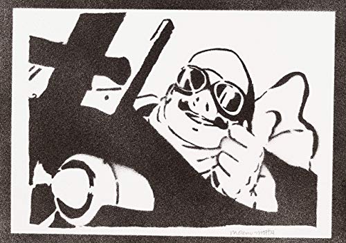 Poster Porco Rosso Handmade Graffiti Street Art - Artwork