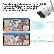 Carica l&#39;immagine nel visualizzatore di Gallery, Telecamera di Sorveglianza 1080P WiFi Esterno, COOAU Videocamere...