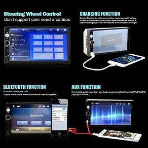 17,8 cm Doppia Din Car Audio Stereo Bluetooth Touch MP5 Player USB FM... - Ilgrandebazar