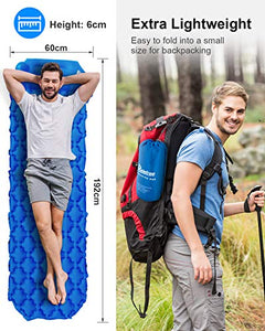 Relefree Materassino Campeggio Mare Ultraleggero Pump-Blu reale