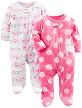 Carica l&#39;immagine nel visualizzatore di Gallery, Simple Joys by Carter&#39;s Baby Girls - Confezione da 2 pile con piedini per...