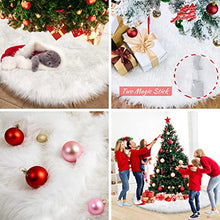 Carica l'immagine nel visualizzatore di Gallery, Gonna Albero di Natale, Tappeto per Albero di Natale, Gonna Albero di Natale Bianca Finta Pelliccia, 90cm Copri Base per Albero di Natale, Decorazione Capodanno casa Festa Forniture