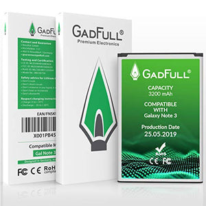 GadFull Batteria compatibile con Samsung Galaxy Note 3 | 2019 Data di... - Ilgrandebazar