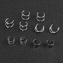 Carica l&#39;immagine nel visualizzatore di Gallery, Natuce 10 Paia Acciaio Inossidabile Polsino dell&#39;Orecchio Non Piercing Clip... - Ilgrandebazar