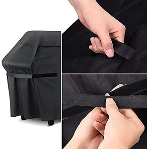 Grillman Premium BBQ Grill, Resistente Copertura per Barbecue Weber, Brinkmann, Char Broil, ECC. Resistente agli Strappi, ai Raggi UV e all'Acqua, 147 cm, Nero